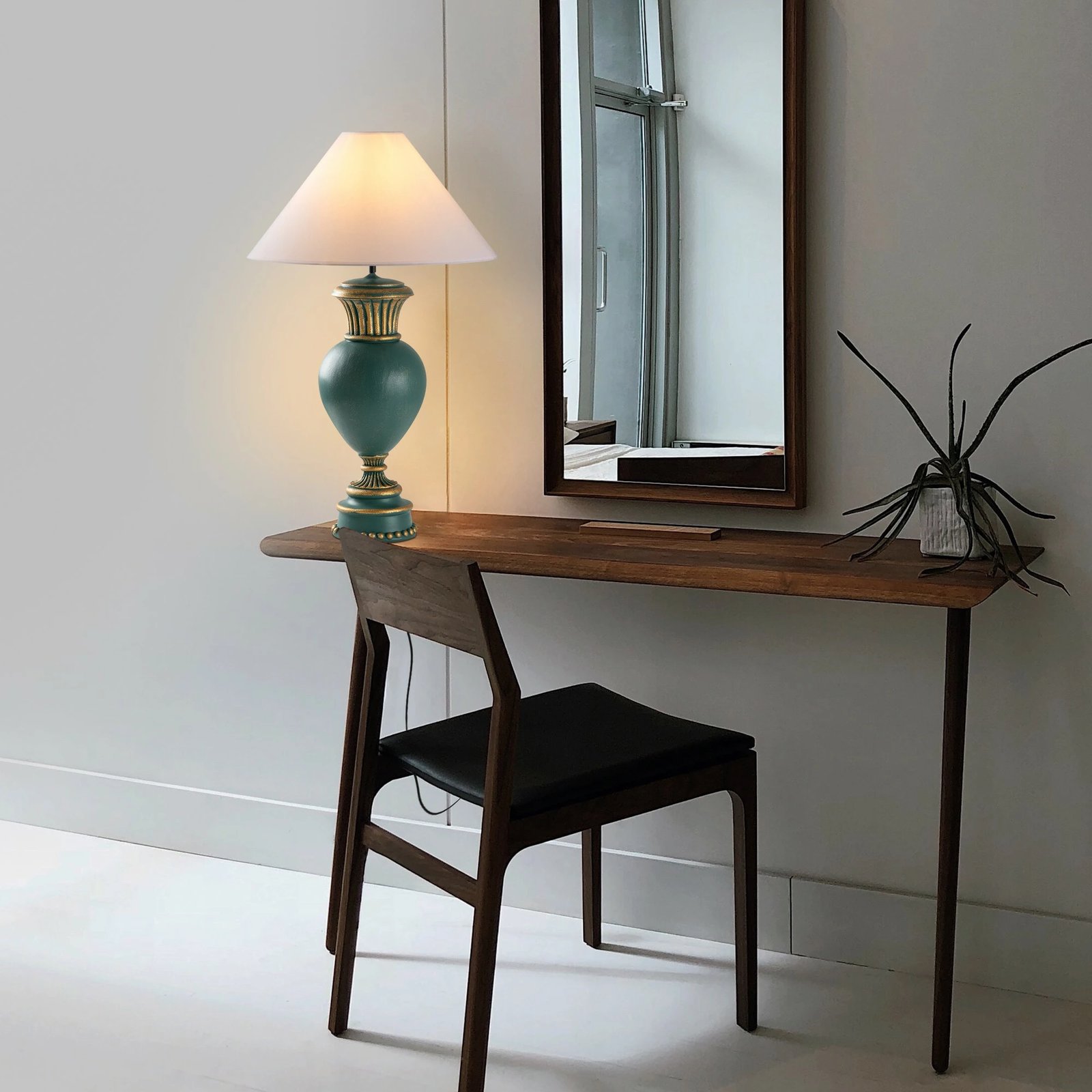 Llambë tavoline Opviq, ELEGANZE-5325, jeshile dhe e bardhë