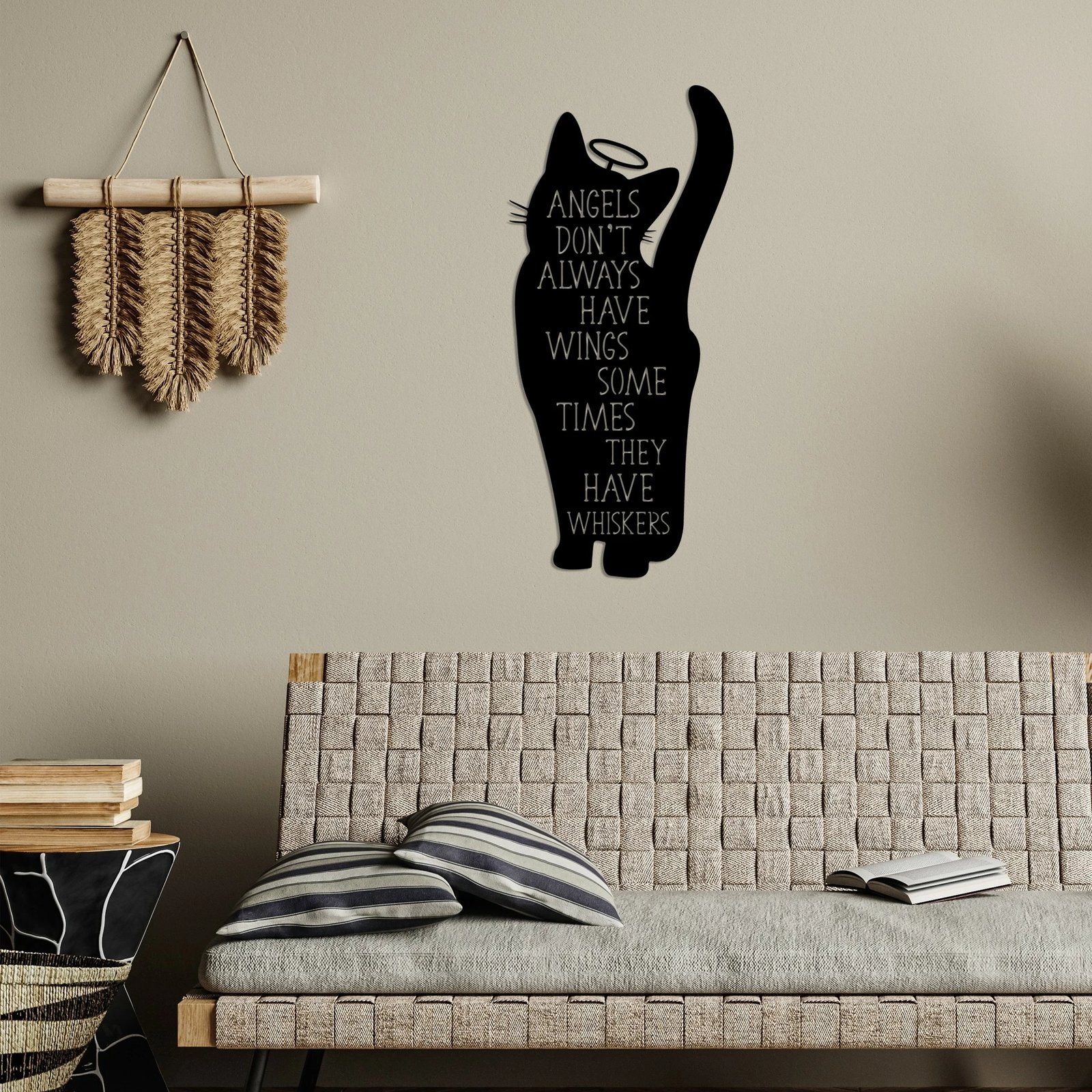 Aksesor dekorativ muri prej metali, mace, Wallity, Cat 9