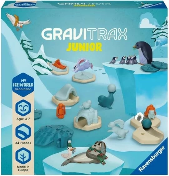 Set ndërtimi GraviTrax Junior Ice Adventure, Ravensburger, 34 pjesë