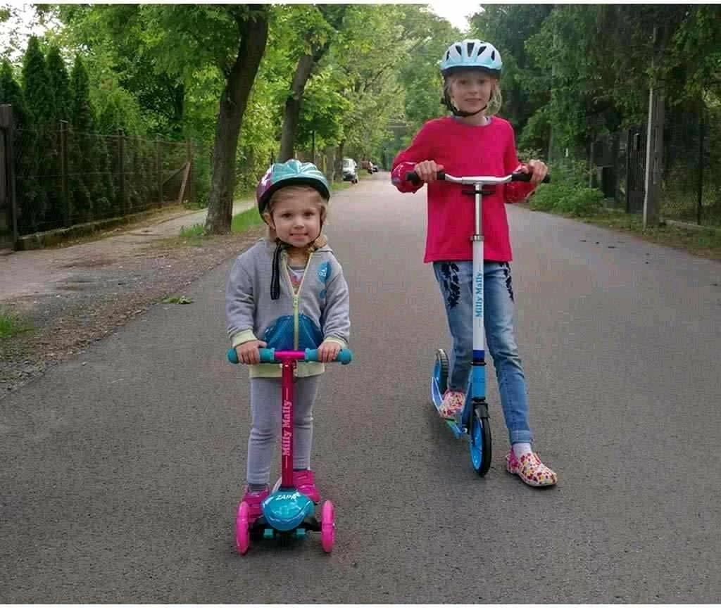 Skuter për fëmijë, Milly Mally Zapp, 3 rrota, timon i rregullueshëm 61-66 cm, drita në rrota, deri 50 kg, mentë