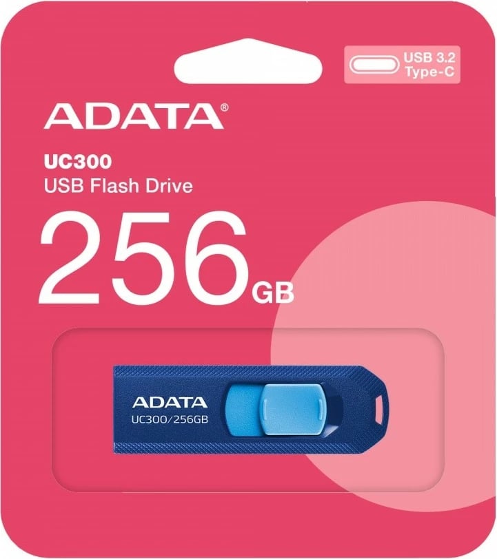 Pendrive Adata UC300, 256GB, USB Type-C, Blu