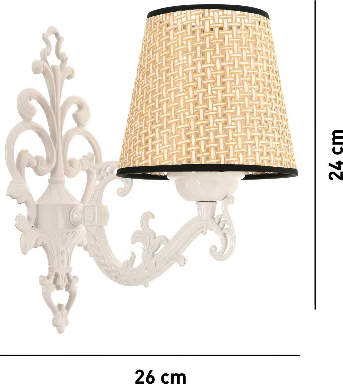 Llambë muri Opviq Claire, korale-natyrale, e bardhë