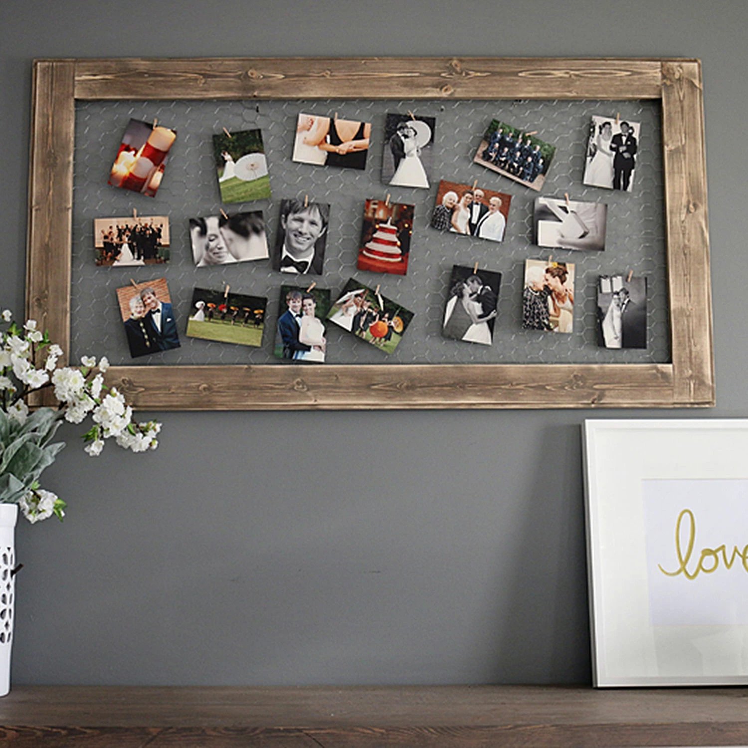 Varëse druri për foto, ngjyrë kafe, RAF135, 100x60cm