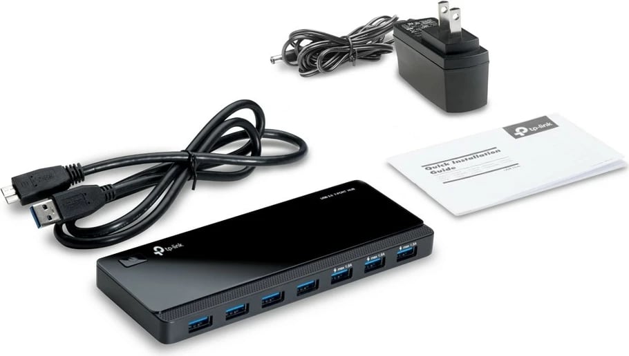 USB hub TP-Link UH700, 7 porta, SuperSpeed 5Gbit/s, me rrymë, zi