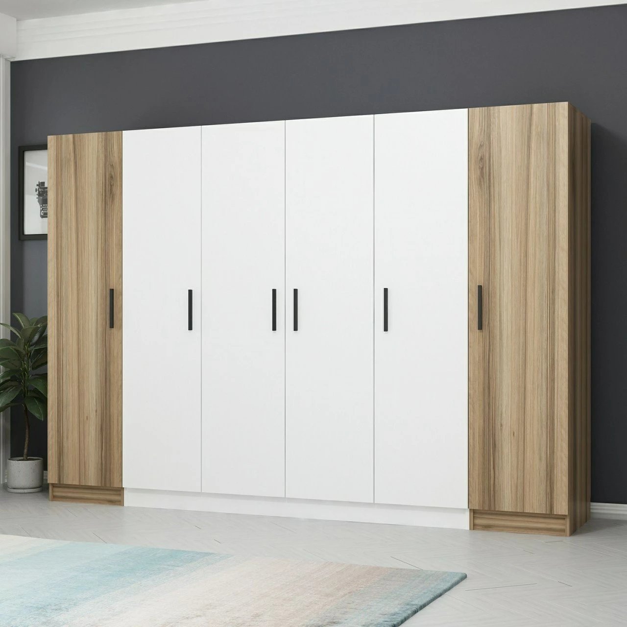 Dollap Skye Decor, i bardhë, Kale - 3077