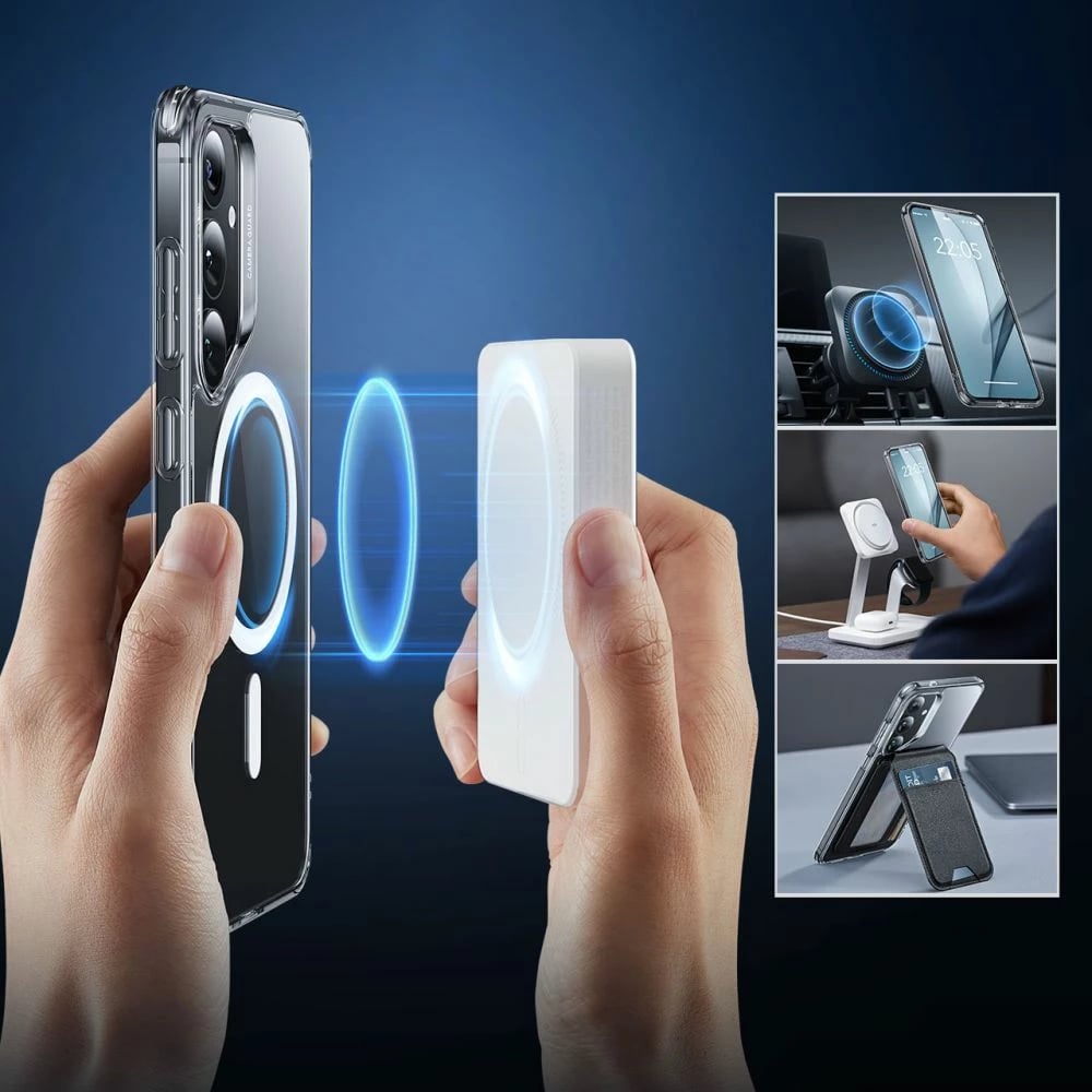 Mbështjellës ESR Classic Hybrid HaloLock për Samsung Galaxy S25+, Transparent