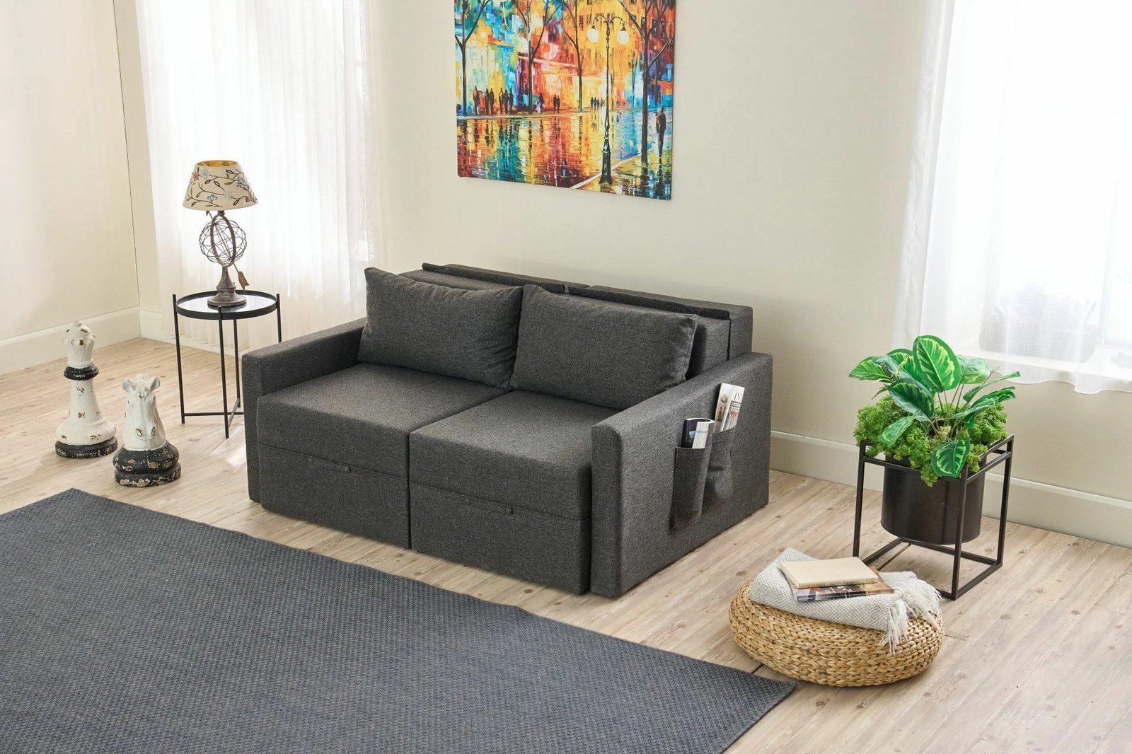 Divan-krevat 2 vende, Atelier del Sofa, Saros, antracit
