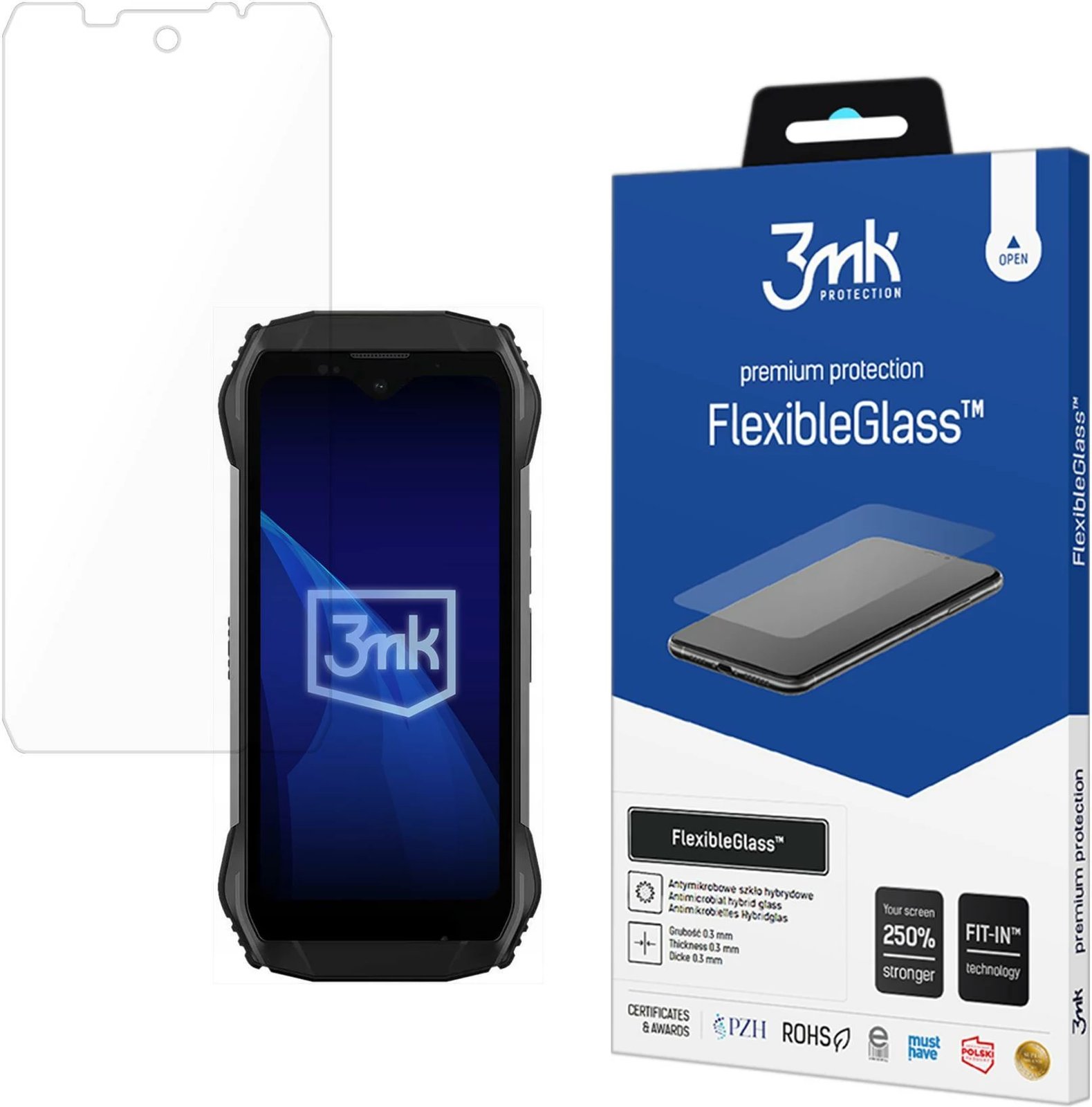 Xham mbrojtës hibrid 3mk Protection FlexibleGlass për Blackview N6000/N6000SE