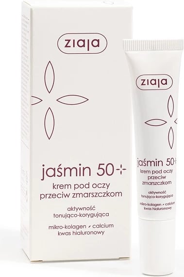 Krem për sy kundër rrudhave Ziaja Jasmine 50+ për femra, 15ml