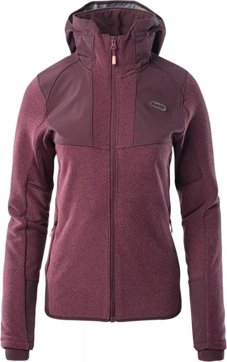 Duks me kapuç Hi-Tec për femra, ngjyrë të kuqe