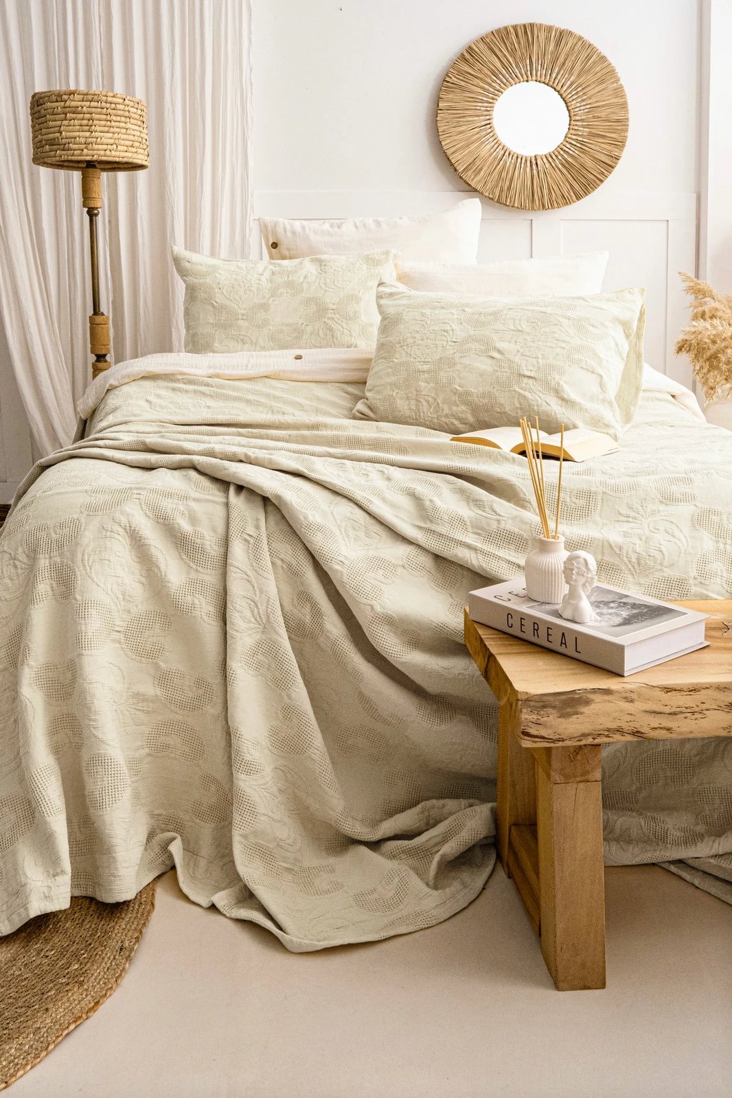 Set mbulesë dysheku dopio, Italo, bezhë