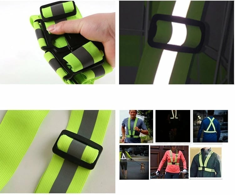 Parzmore reflektuese e rregullueshme Hurtel, madhësi universale, gjerësi rripi 40 mm, shtrirje ~15%, e verdhë