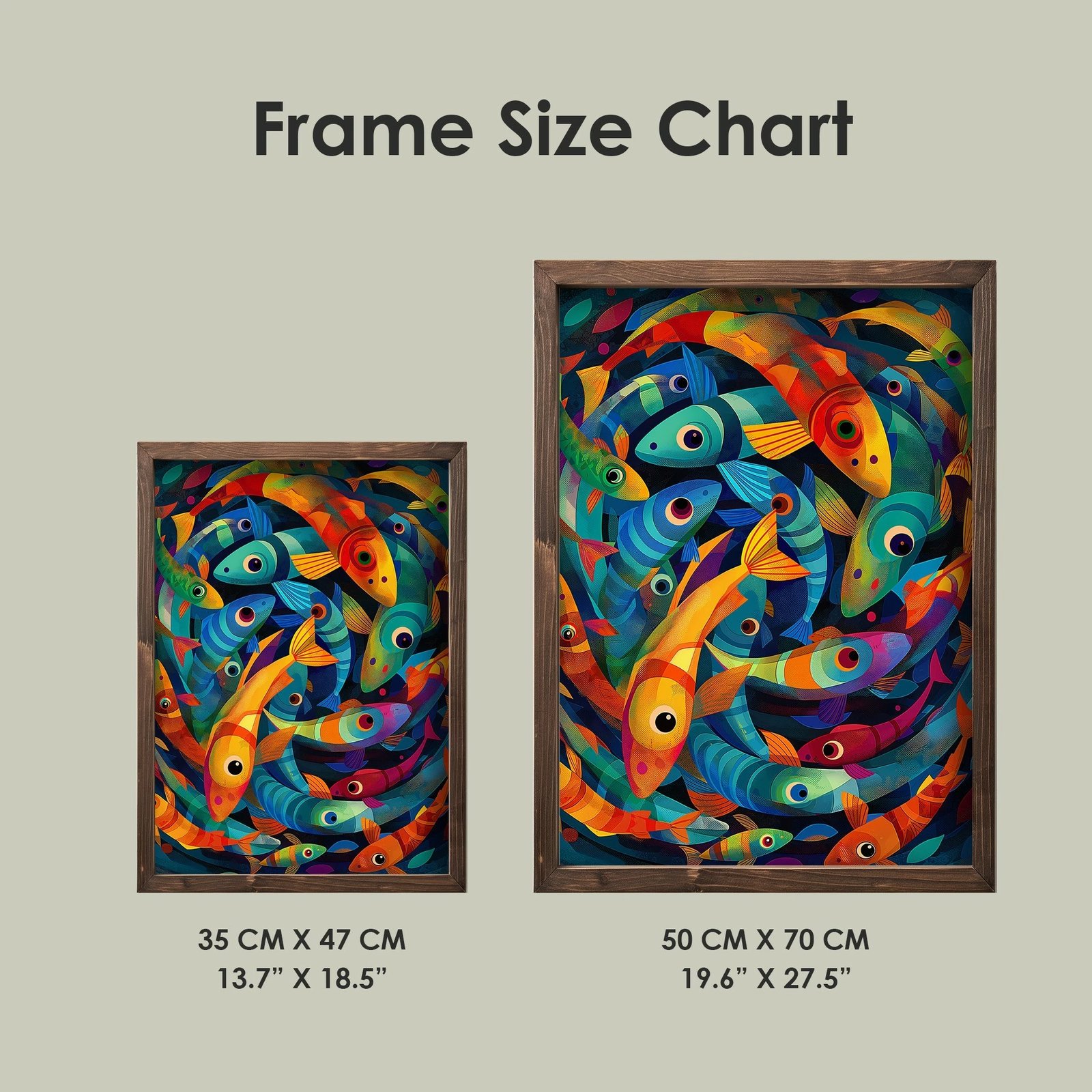 Pikturë dekorative me kornizë MDF, shumëngjyrëshe, Wallity, TUN076-XL, 50x70x3.5cm