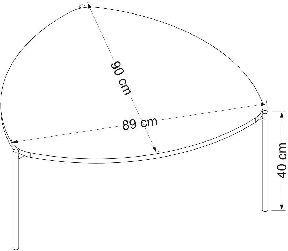 Tavolinë kafeje Hanah Home, Lenny, e bardhë