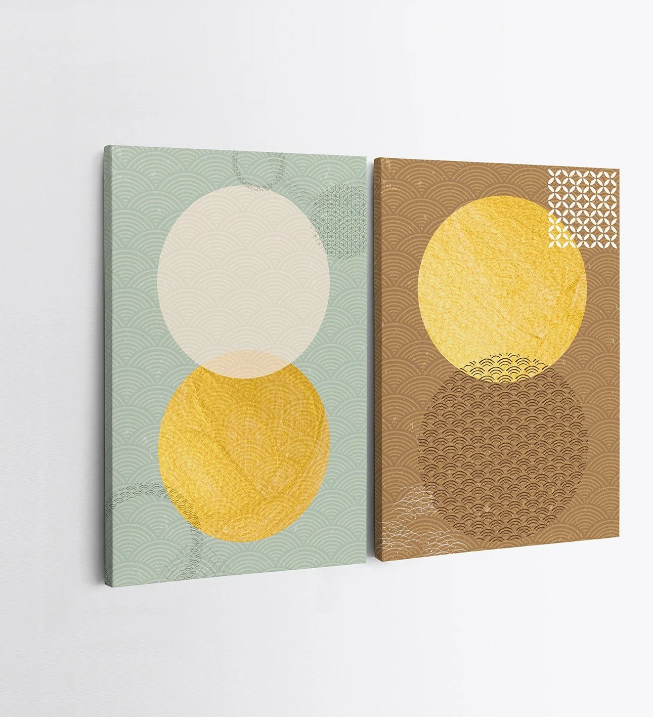 Pikturë dekorative në kanavacë, 2 copë, shumëngjyrëshe, Wallity, 2KNV4249, 50x70cm