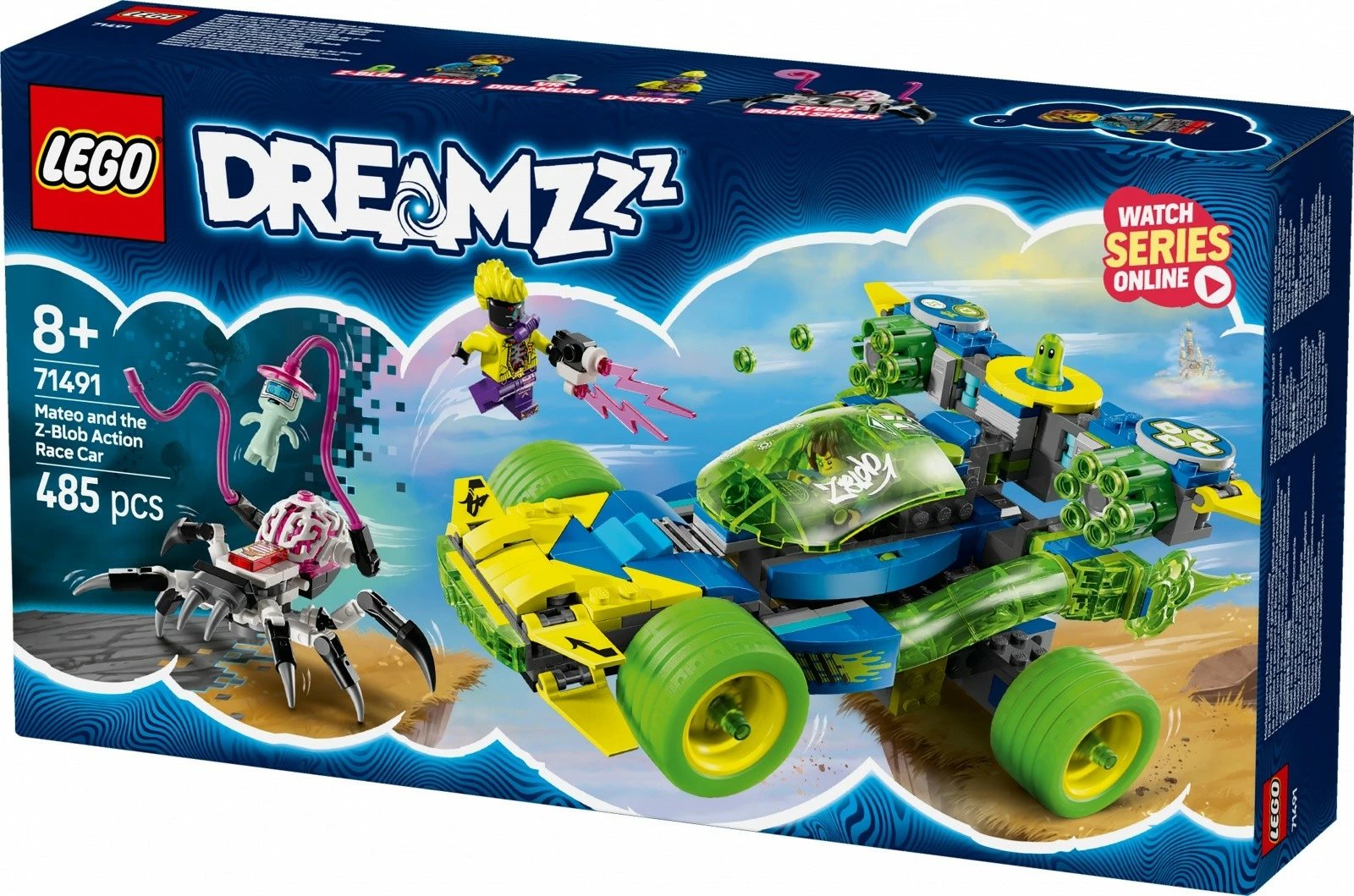 Set LEGO DREAMZzz Race Car Mateo and Z-Blob 71491, 485 pjesë