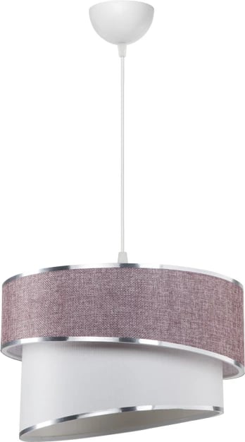 Dritë tavani Loopy E27 rozë-bardhë D30x18cm