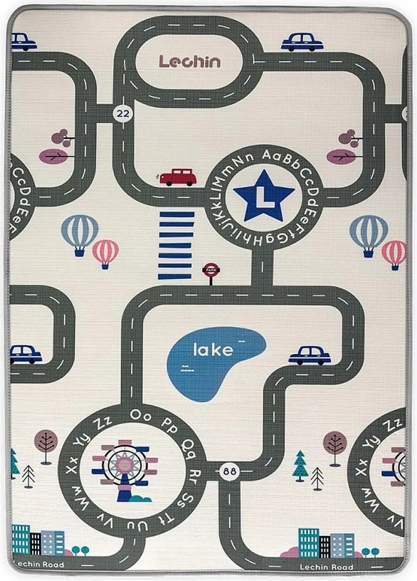 Dyshek loje prej shkumë, Milly Mally, Kinder City, 178x120 cm 1 cm trashësi, dyanshëm, ngjyra sipas fotos