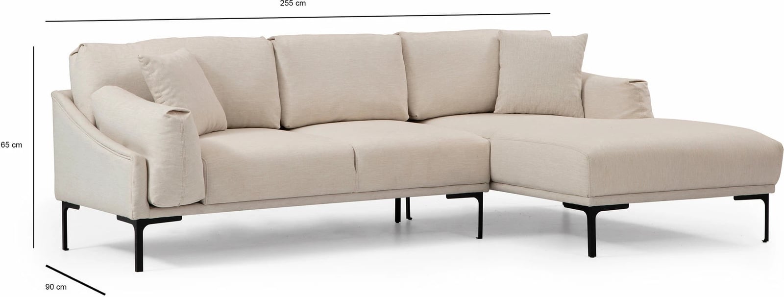 Këndare Leo, këndore e djathtë, ngjyrë krem