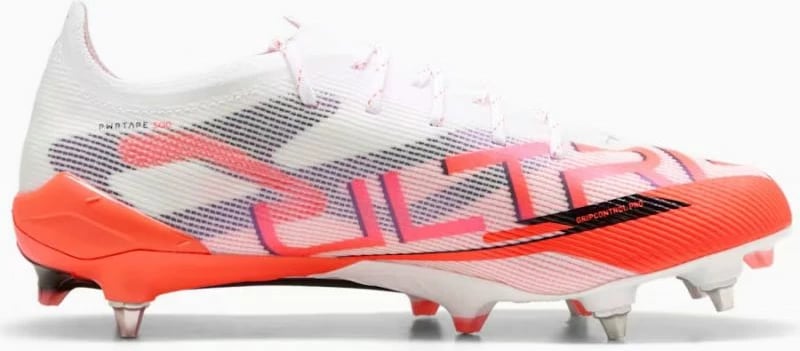 Atlete futbolli Puma për meshkuj, të bardha dhe portokalli