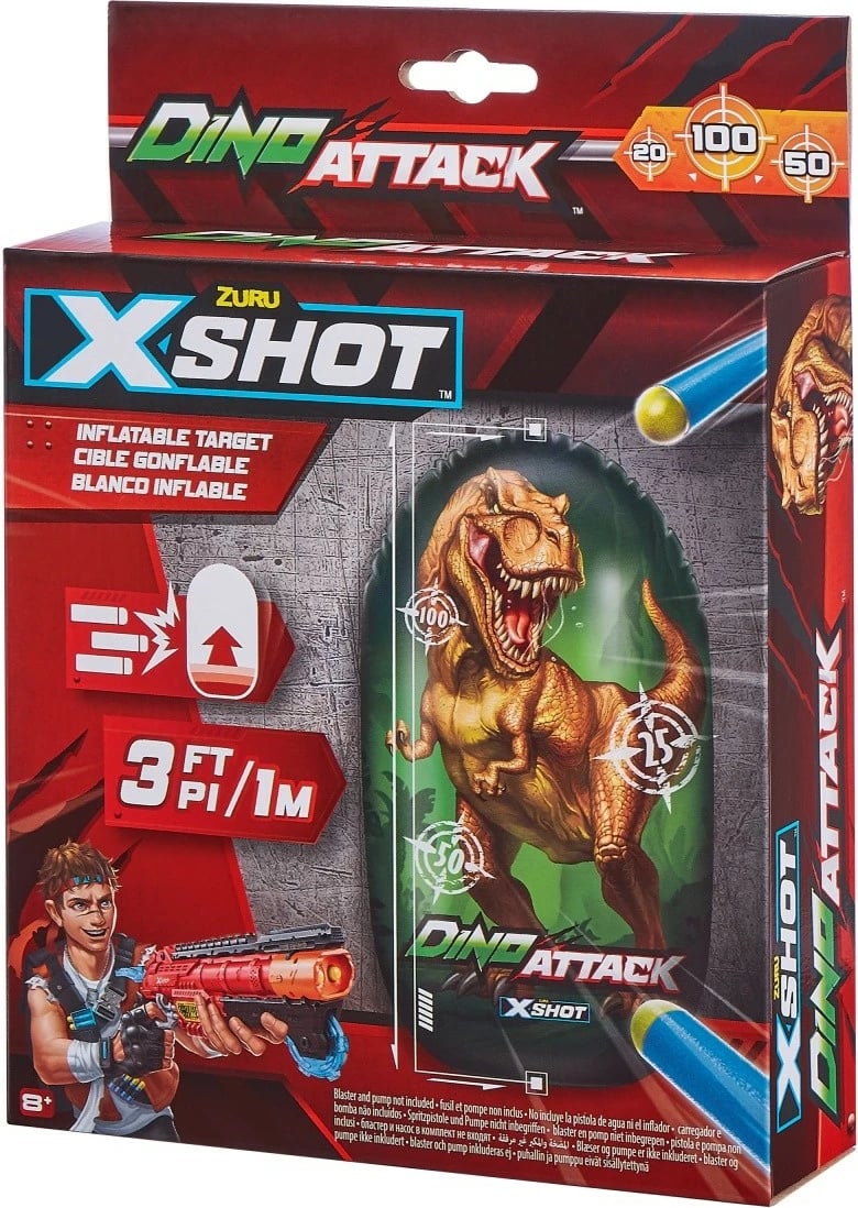 Objektiv fryrëse Dino Attack ZURU X-Shot, 1 metër, shumëngjyrësh