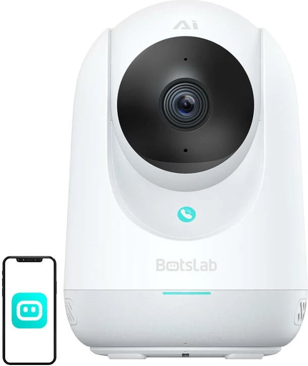 Kamerë sigurie e brendshme Botslab 2C Pro C222, 5MP, WiFi, rrotulluese, e bardhë