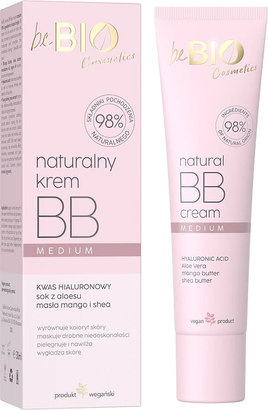 BB krem për fytyrë BeBio Ewa Chodakowska Natural Face Cream BB Medium, 30ml Medium