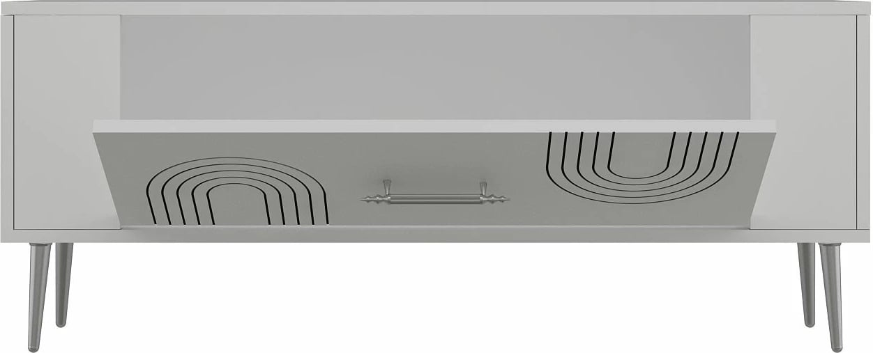 Komodë për TV Skye Decor, Retrol2, e bardhë, argjend