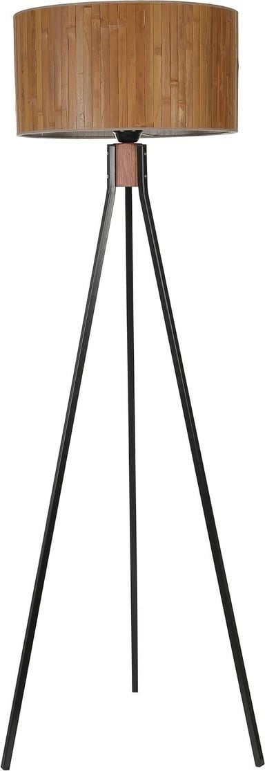 Llambë dyshemeje Opviq, trup druri dhe metal, kapak bambuje, 8828-5