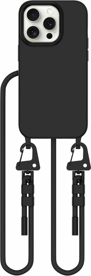 Mbështjellës Tech-Protect Magnecklace për iPhone 14 Pro, MagSafe, i zi, me litar
