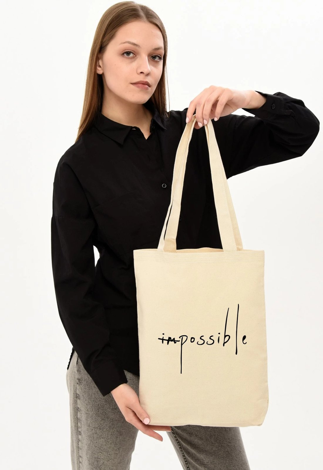 Çantë tote Zoozie Bags, krem, 35x40x8cm
