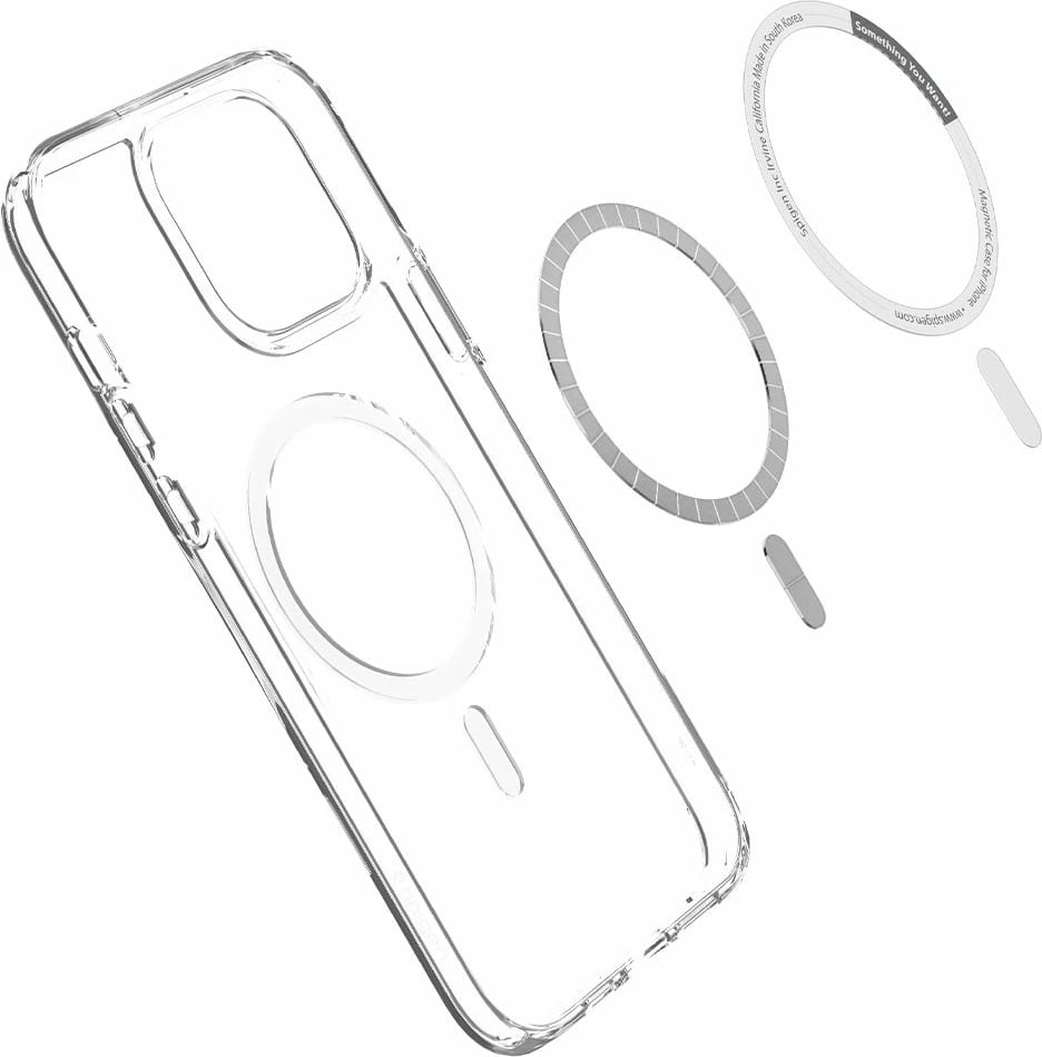 Mbështjellës Spigen Ultra Hybrid Mag për iPhone 13 Pro Max, MagSafe, Transparent/Bardhë