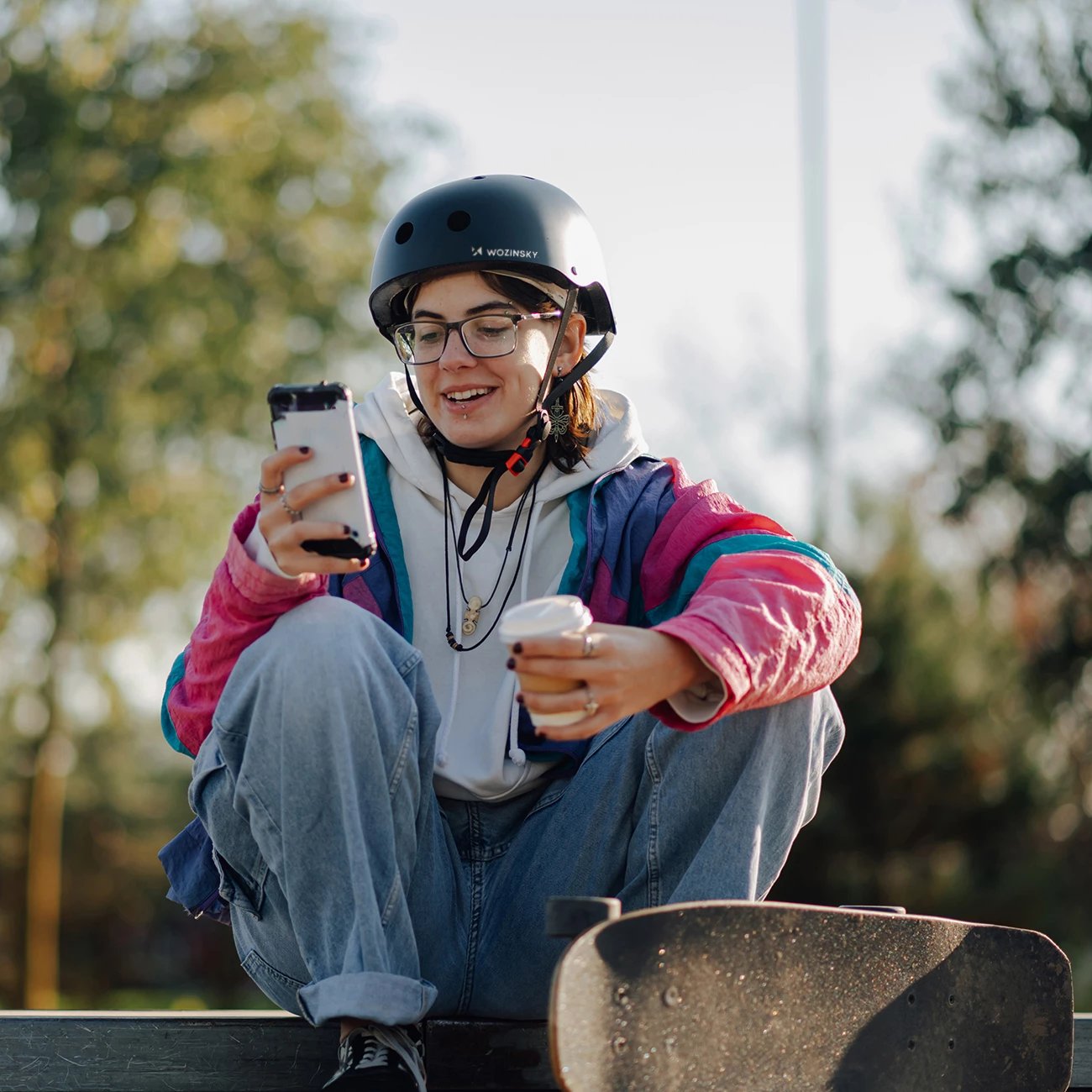 Kaskë BMX/scooter Wozinsky HT-38C S (48-52 cm) e lehtë PC+EPS, e zezë