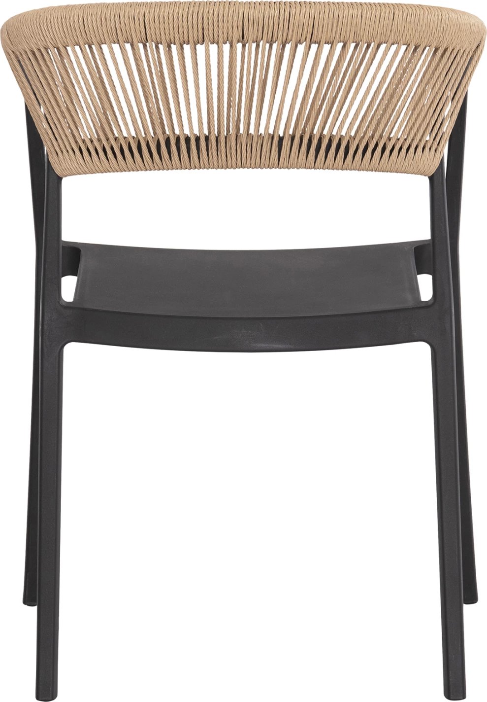 Karrige BOGI polipropileni, ngjyrë zezë me litar bezhë, FH6240.02, 54x53x75 cm