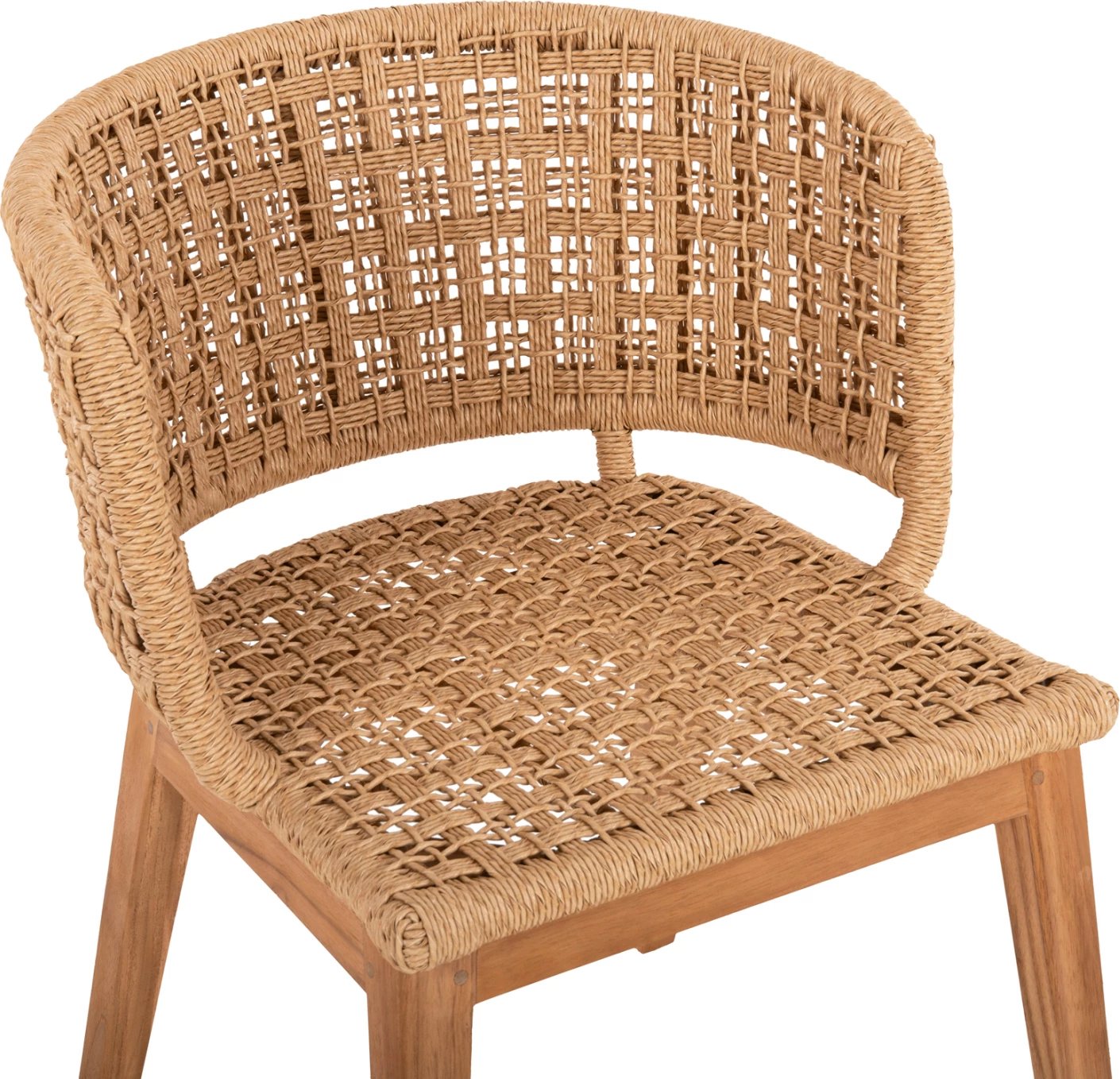 Karrige për brenda FARLEY, dru teak, litar sintetik, ngjyrë natyrale, 57x58x86H cm