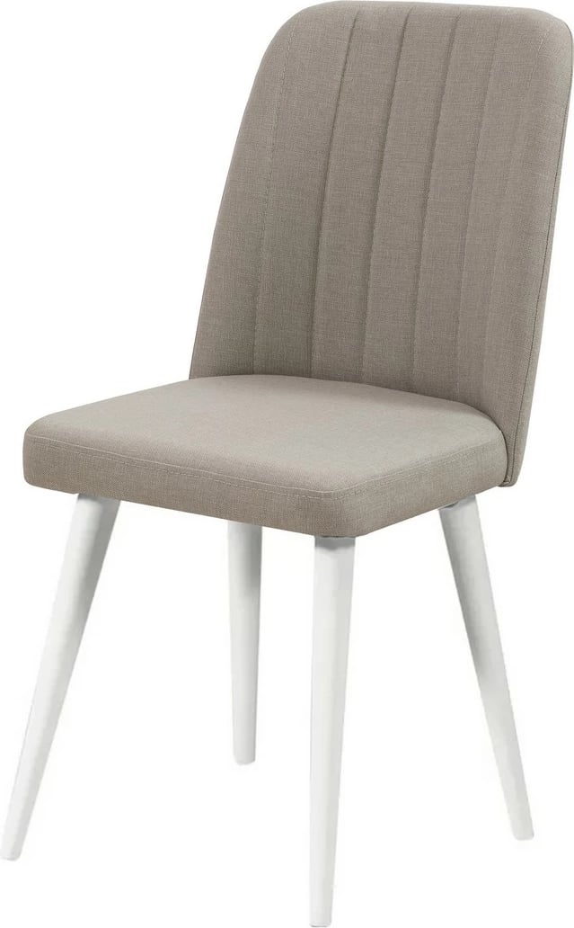 Tavolinë me karrige, zgjatshme, 5 copë, Skye Decor, Vina 1005 5, e bardhë, krem