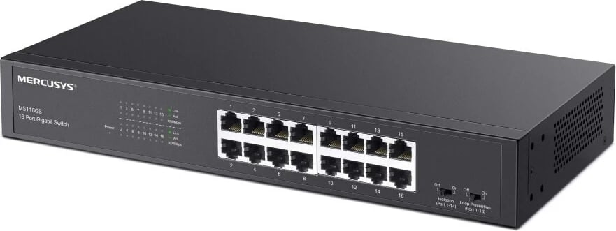 Switch MERCUSYS MS116GS, 16 porta Gigabit, zi
