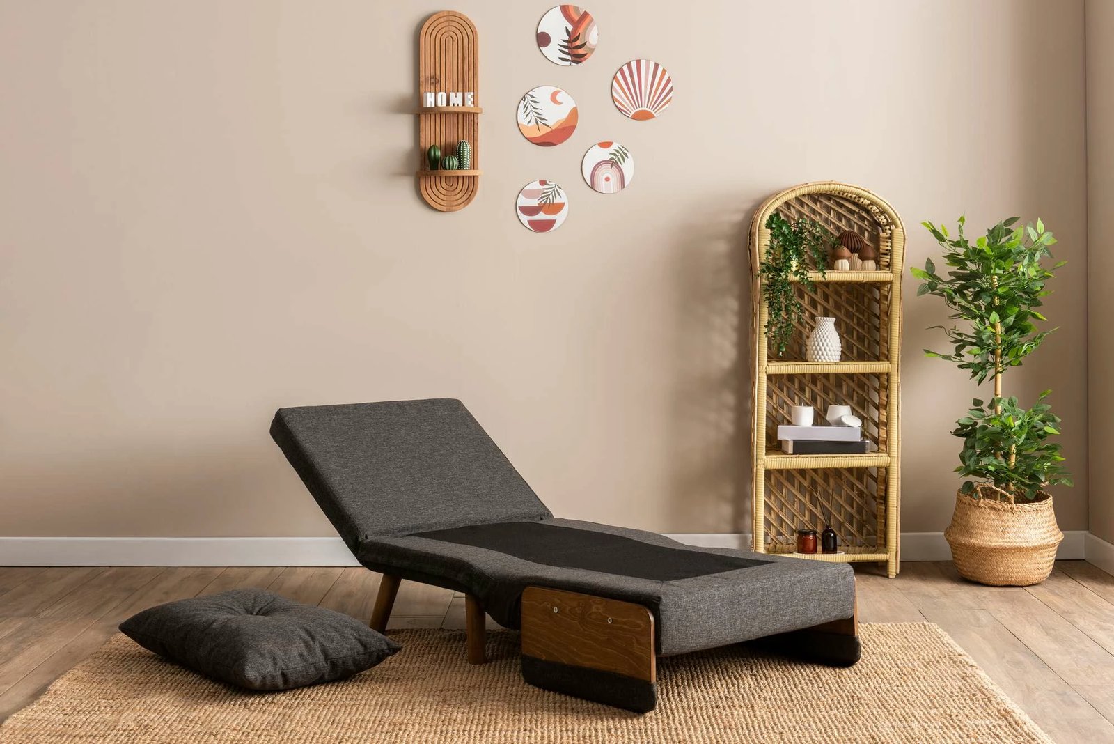 Krevat-karrige një vendësh Atelier del Sofa, Cosmo Single, gri e errët