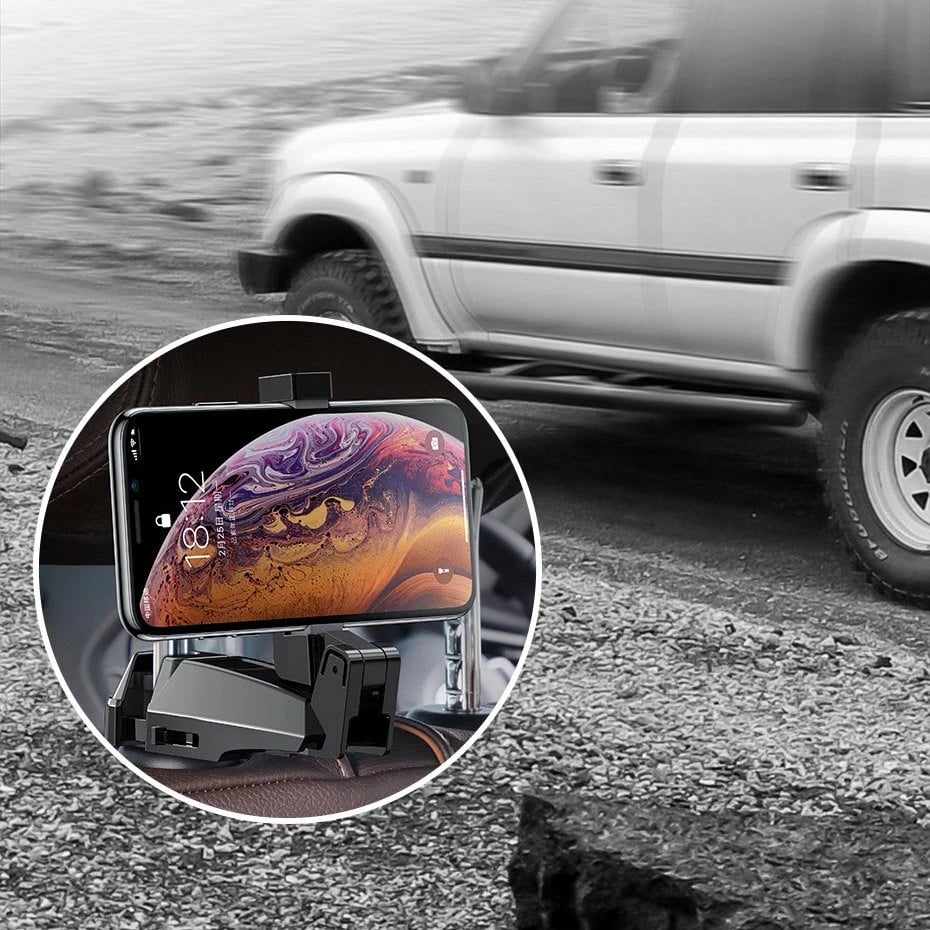 Mbështjellës Baseus për ulëse makine, model SUHZ-A01, për telefona 4.0''-6.5'', i zi