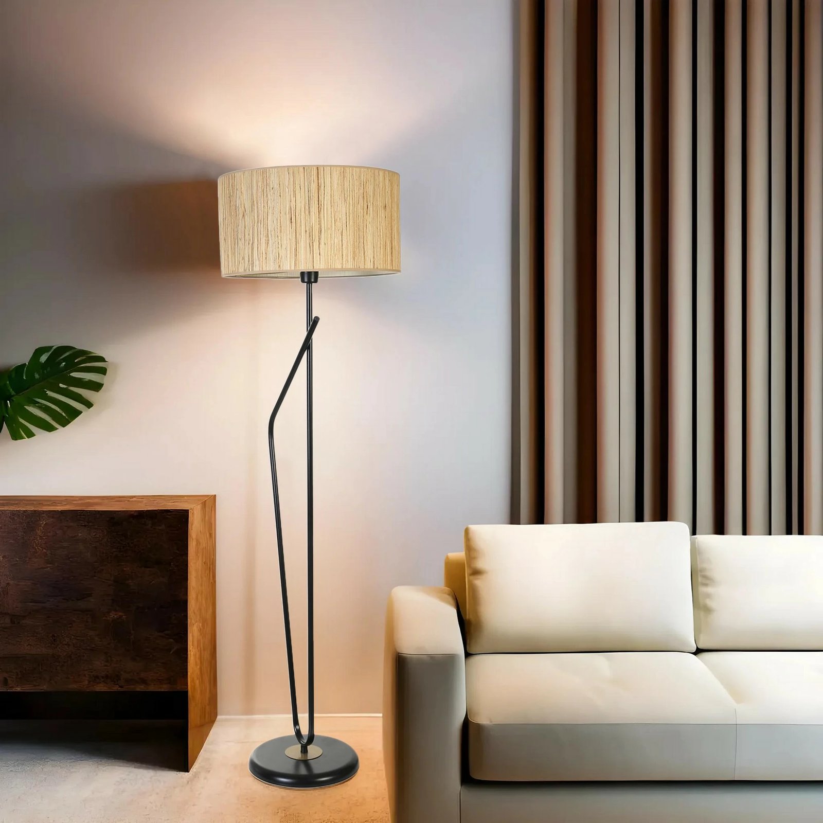 Llambë dyshemeje Opviq, ngjyrë lis dhe e zezë, 8824-7