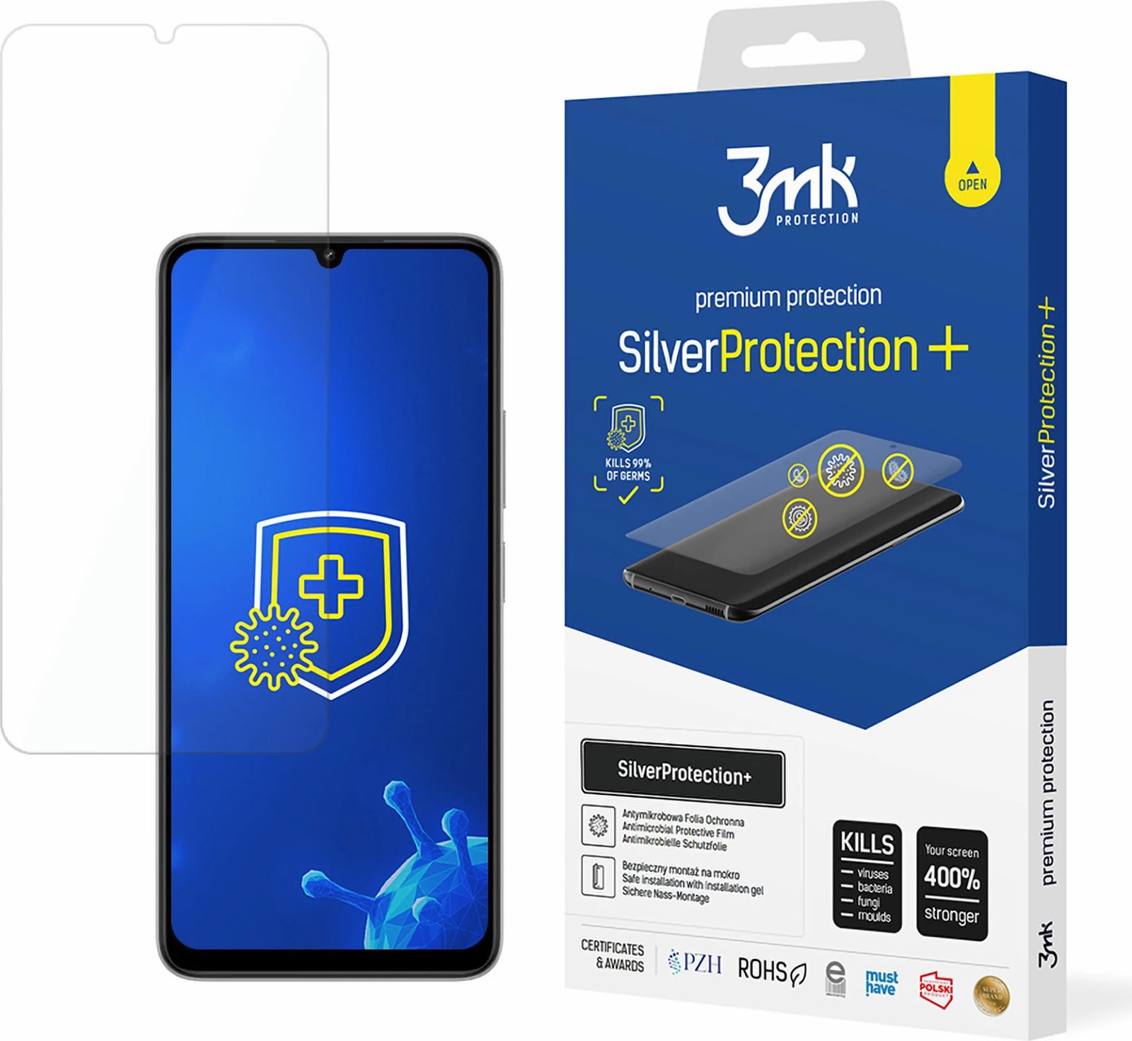 Film mbrojtës 3mk Protection SilverProtection+ për Xiaomi Redmi 13C 5G, Transparent