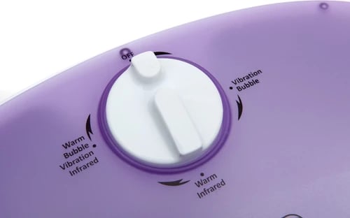 Masazhues këmbësh, Adler MS 2152, flluska vibrim dhe masazh i thatë me ngrohje infra të kuqe, 4 rrotulla, 75 W, rozë/e bardhë