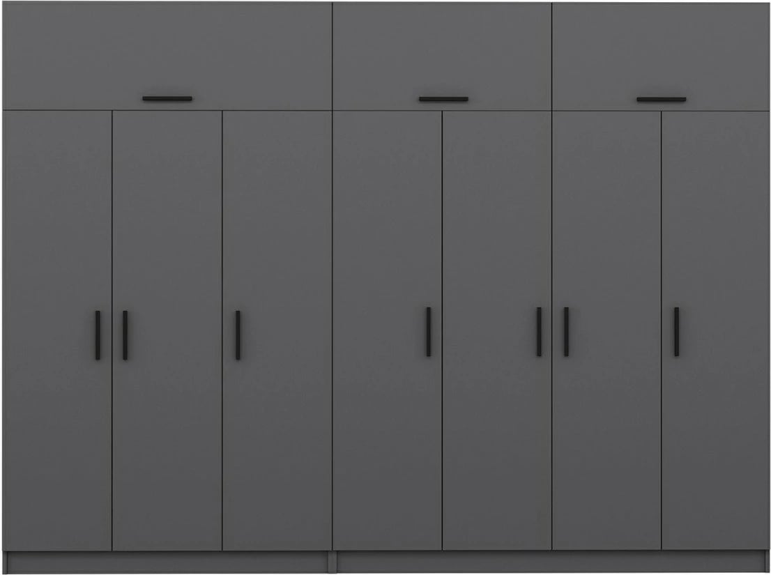 Dollap Skye Decor, ngjyrë antracit, 315x235x52cm