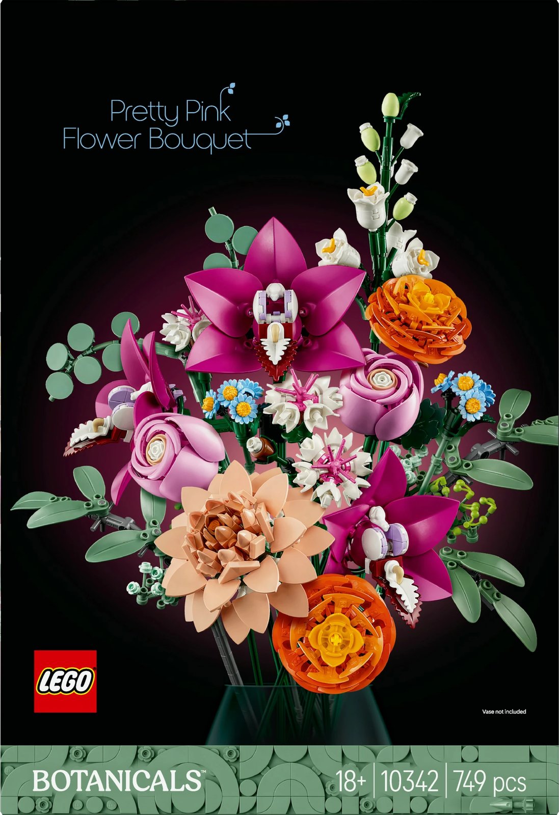 Set ndërtimi LEGO Botanicals Schöner Rosafarbener Blumenstrauß 10342, shumëngjyrësh Set ndërtimi LEGO Botanicals Schöner Rosafarbener Blumenstrauß 10342, shumëngjyrësh