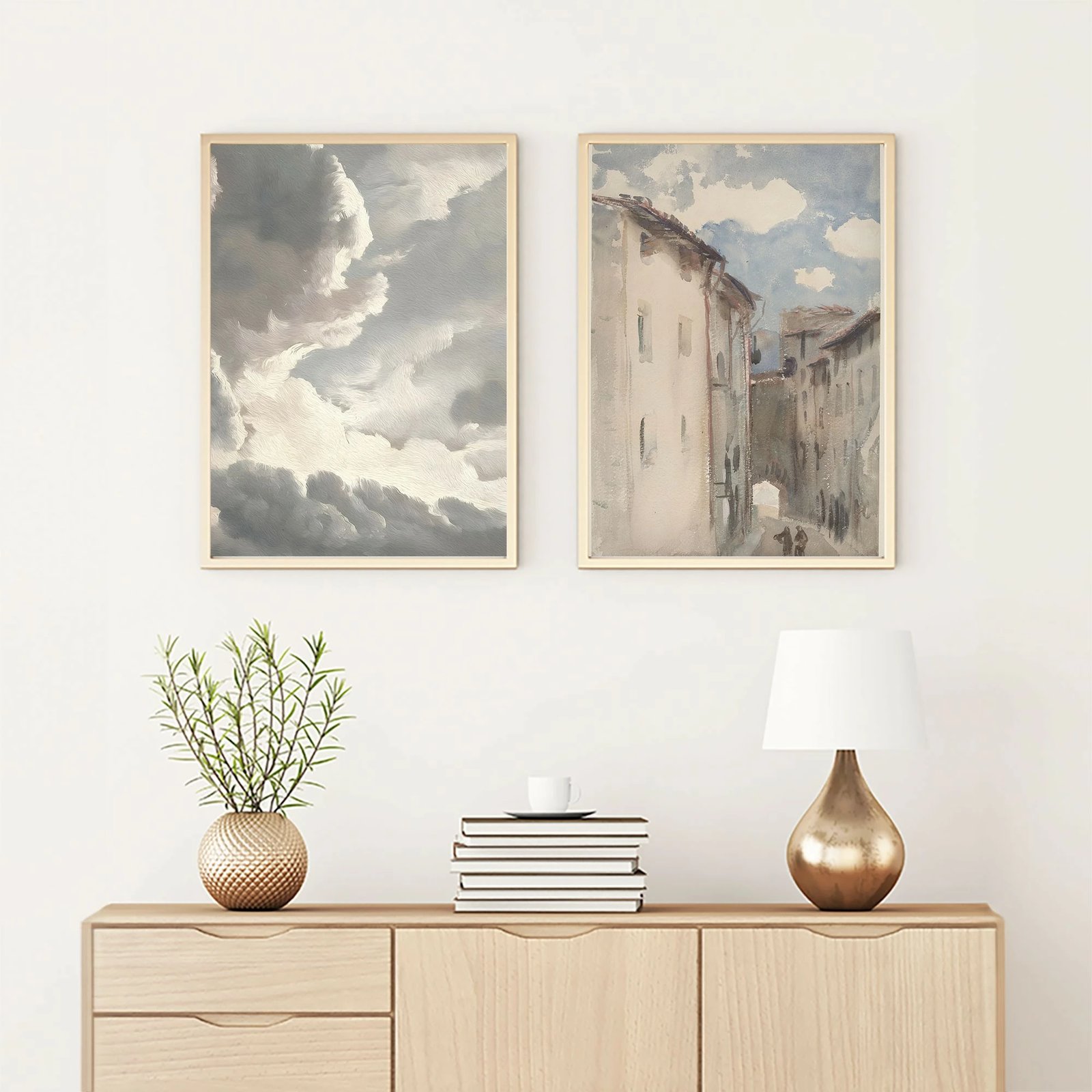 Pikturë dekorative me kornizë MDF (2 copë), Wallity, Huhu276, 50x70