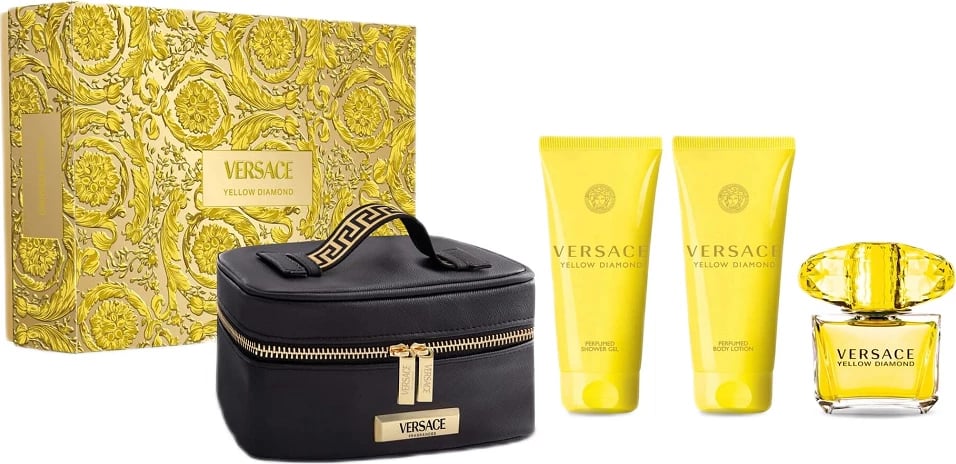 Set Eau de Toilette për femra Versace Yellow Diamond 90ml + balsam trupi 100ml + xhel dushi 100ml