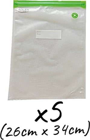 Set qese vakumi Adler AD 4514.1, ripërdorshme, 25 copë, madhësi të përziera