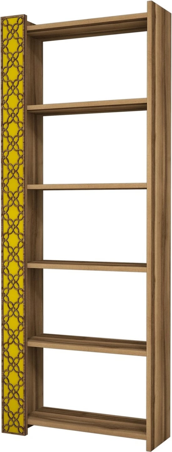 Raft librash Hanah Home City, ngjyrë arre dhe e verdhë