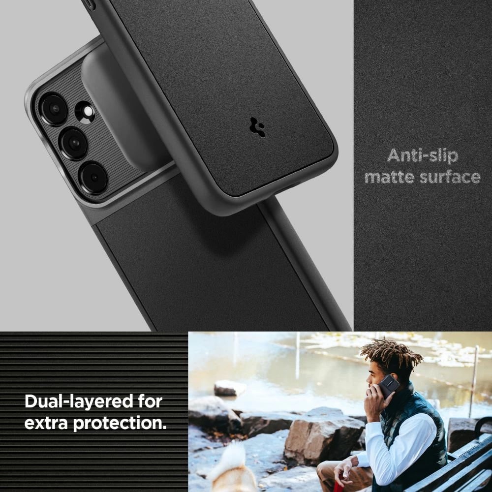 Mbështjellës Spigen Optik Armor për Samsung Galaxy A55 5G, i zi