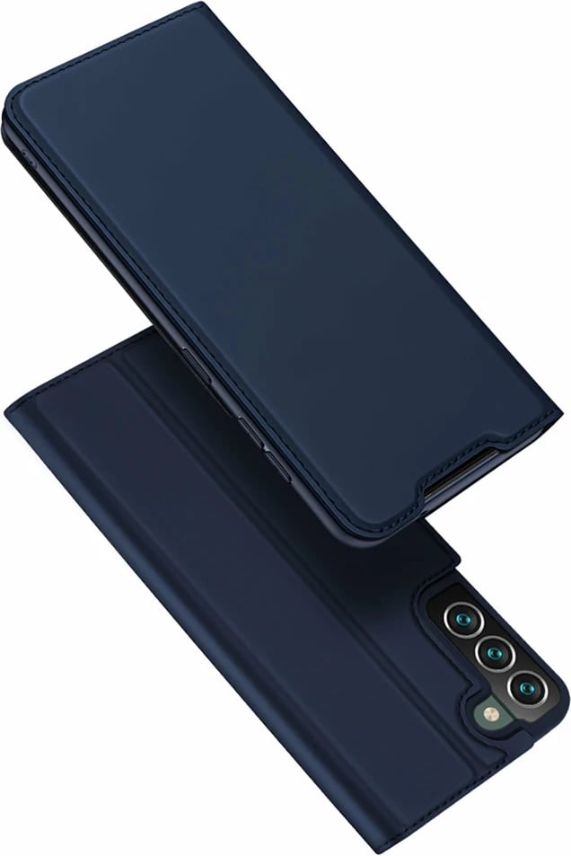 Mbështjellës Dux Ducis Skin Pro për Samsung Galaxy S22+, me kapak, funksion stand, xhep kartelash, Blu
